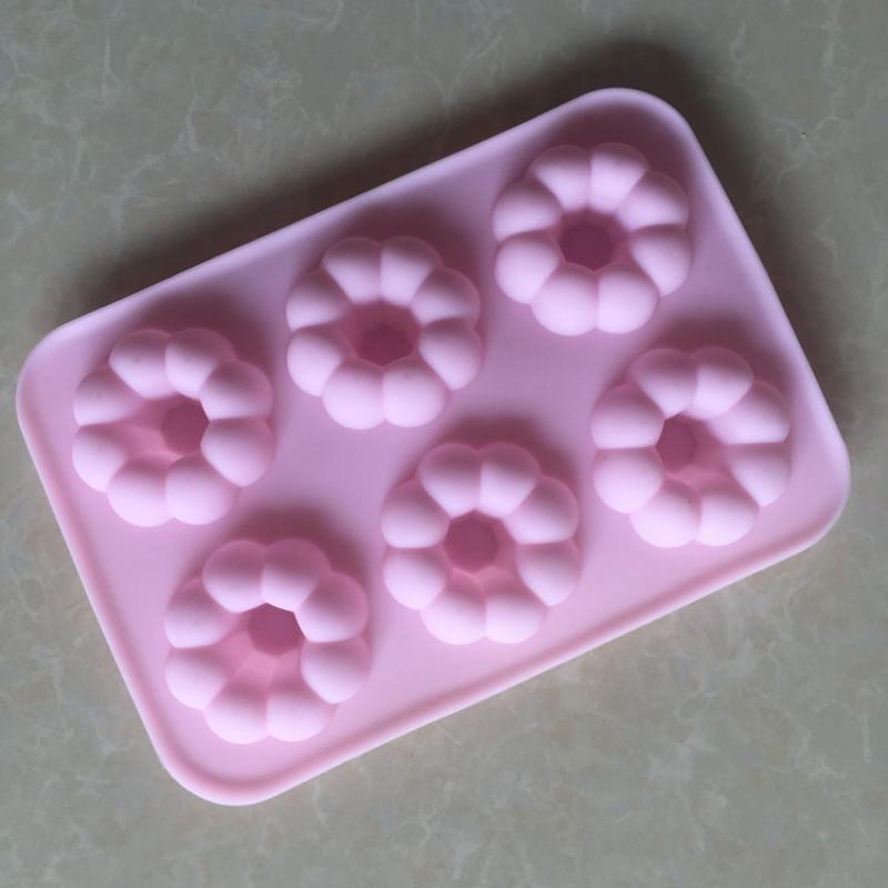 Donut Mold Silicone - Forma de Silicone Antiaderente com 6